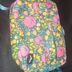 Doughnut Crossbody Bag with Pink & Yellow Blooms